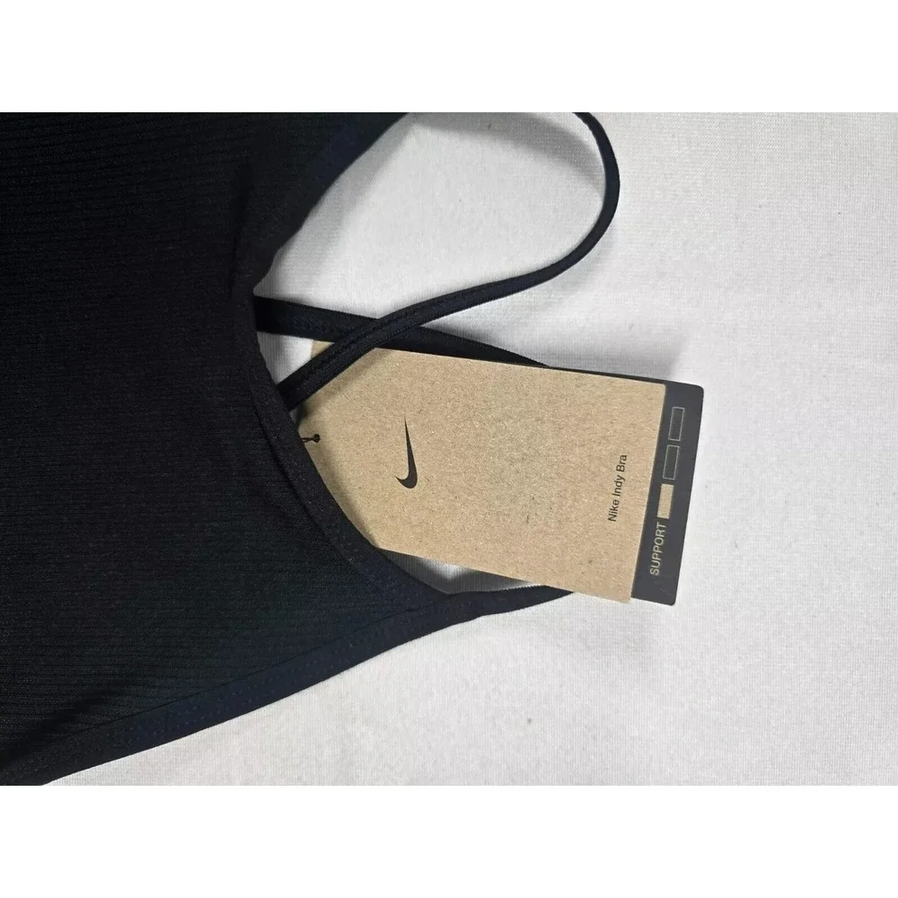 Nike Indy Seamless Ribbed Light Support Non Padded Sports Bra Black SZ XS DV9966